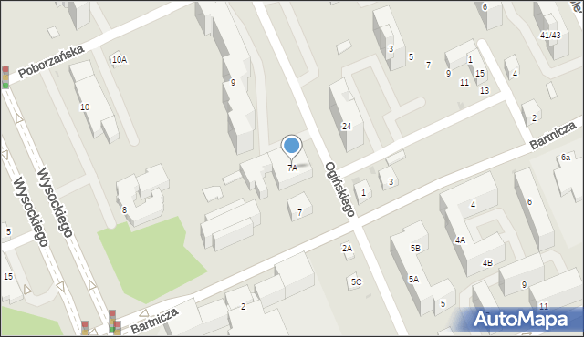 Warszawa, Ogińskiego Michała Kleofasa, 7A, mapa Warszawy
