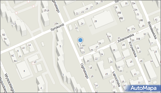 Warszawa, Ogińskiego Michała Kleofasa, 22D, mapa Warszawy