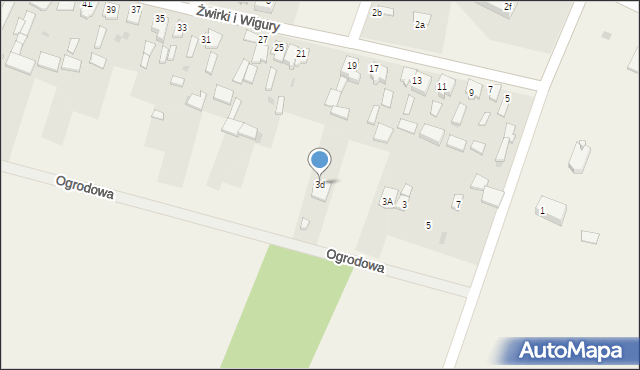 Widzów, Ogrodowa, 3d, mapa Widzów