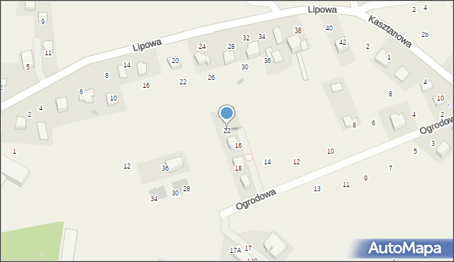 Więckowice, Ogrodowa, 22, mapa Więckowice