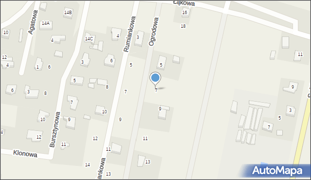 Wiślinka, Ogrodowa, 7, mapa Wiślinka
