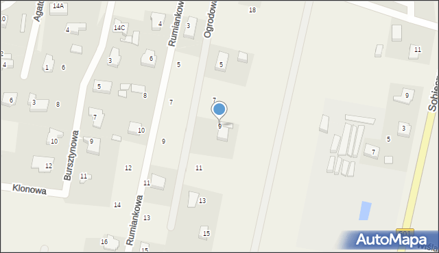 Wiślinka, Ogrodowa, 9, mapa Wiślinka