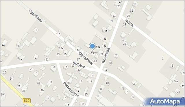 Wisznice, Ogrodowa, 2A, mapa Wisznice