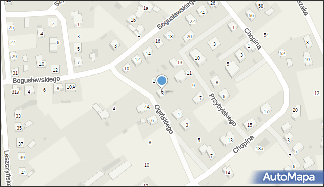 Włoszakowice, Ogińskiego Michała Kleofasa, 3, mapa Włoszakowice