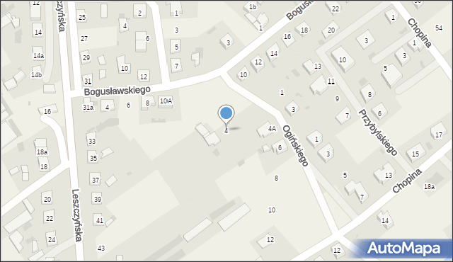 Włoszakowice, Ogińskiego Michała Kleofasa, 4, mapa Włoszakowice
