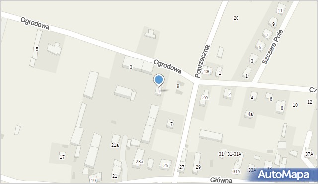 Wojnowice, Ogrodowa, 1, mapa Wojnowice
