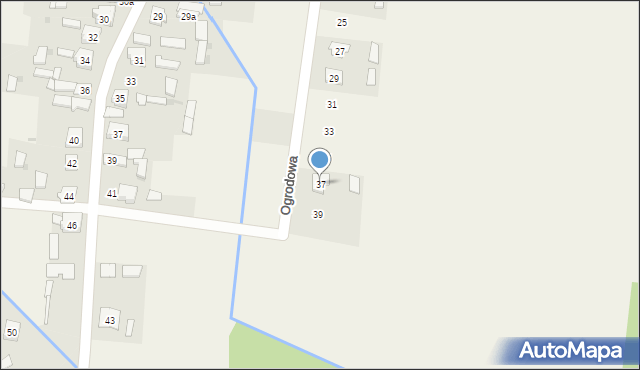 Wola Mokrzeska, Ogrodowa, 37, mapa Wola Mokrzeska