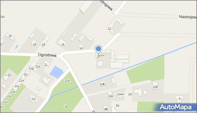 Wola Mrokowska, Ogrodowa, 10, mapa Wola Mrokowska