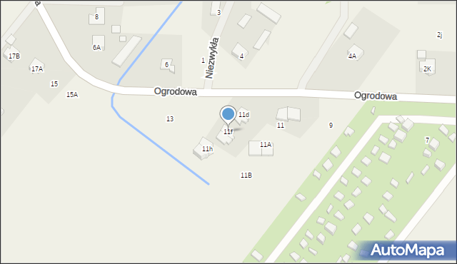 Wola Mrokowska, Ogrodowa, 11f, mapa Wola Mrokowska