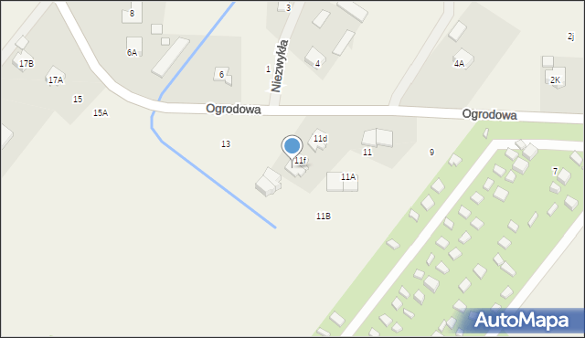 Wola Mrokowska, Ogrodowa, 11g, mapa Wola Mrokowska