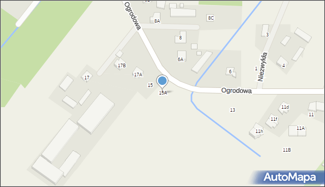 Wola Mrokowska, Ogrodowa, 15A, mapa Wola Mrokowska