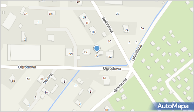 Wola Mrokowska, Ogrodowa, 2Z, mapa Wola Mrokowska