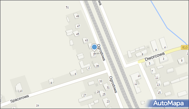 Wola Rębkowska, Ogrodowa, 37, mapa Wola Rębkowska