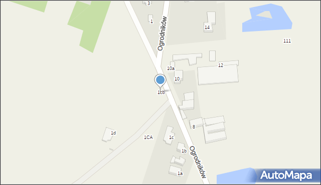 Wola Zaradzyńska, Ogrodników, 1cb, mapa Wola Zaradzyńska