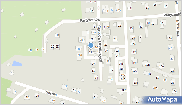 Wołomin, Ogrodów Działkowych, 28a, mapa Wołomin