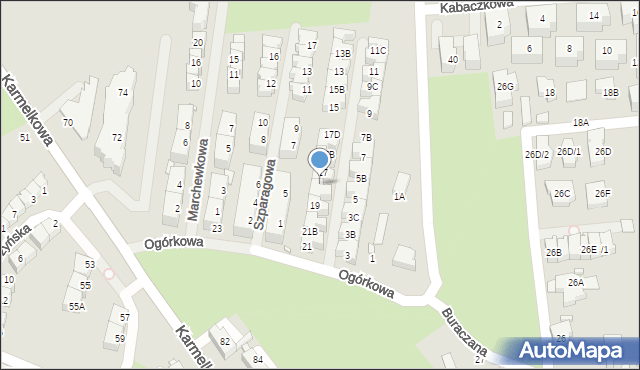 Wrocław, Ogórkowa, 19C, mapa Wrocławia