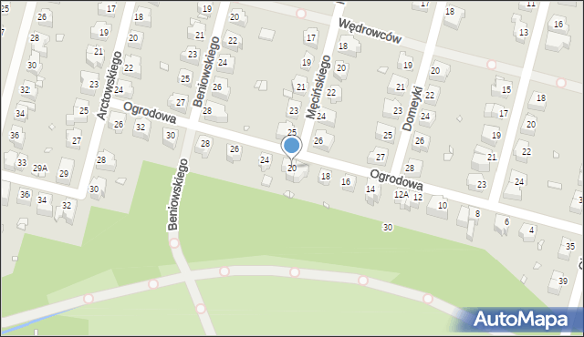 Wrocław, Ogrodowa, 20, mapa Wrocławia