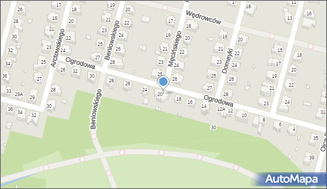 Wrocław, Ogrodowa, 22, mapa Wrocławia