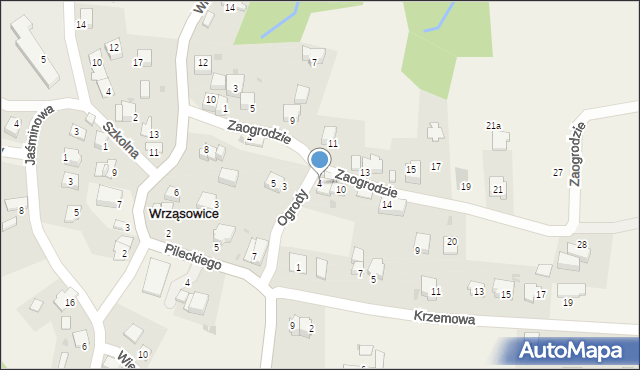 Wrząsowice, Ogrody, 4, mapa Wrząsowice