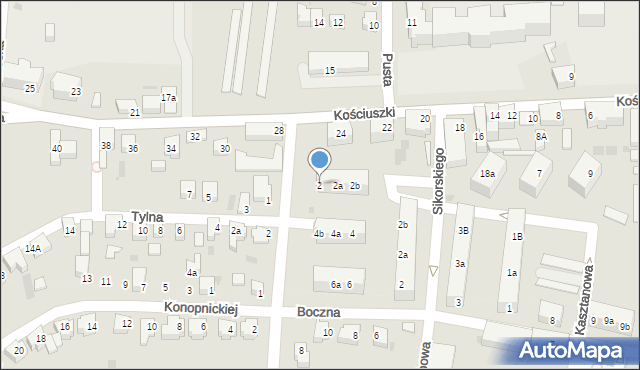 Wschowa, Ogrodowa, 2, mapa Wschowa