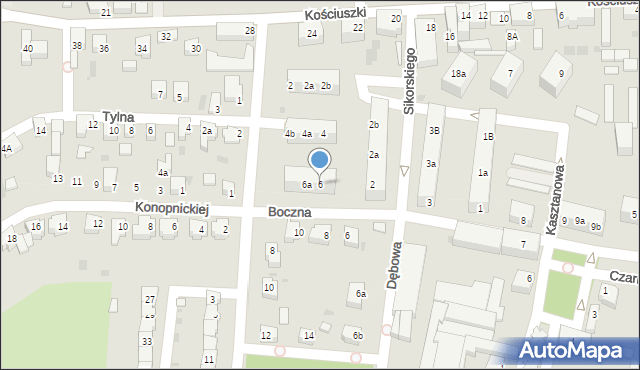 Wschowa, Ogrodowa, 6, mapa Wschowa
