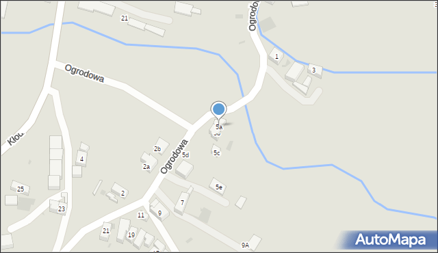 Ząbkowice Śląskie, Ogrodowa, 5a, mapa Ząbkowice Śląskie