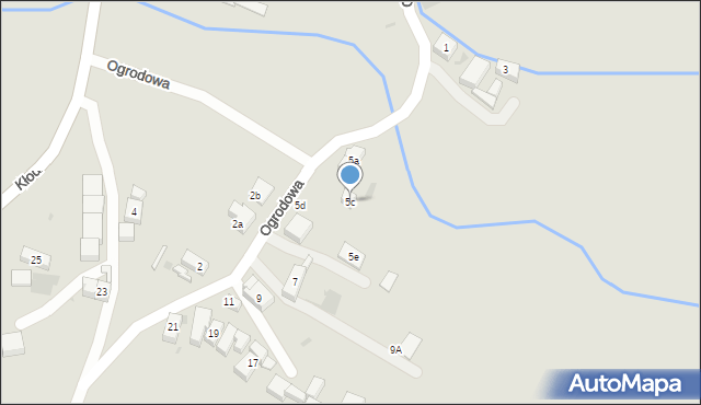 Ząbkowice Śląskie, Ogrodowa, 5c, mapa Ząbkowice Śląskie