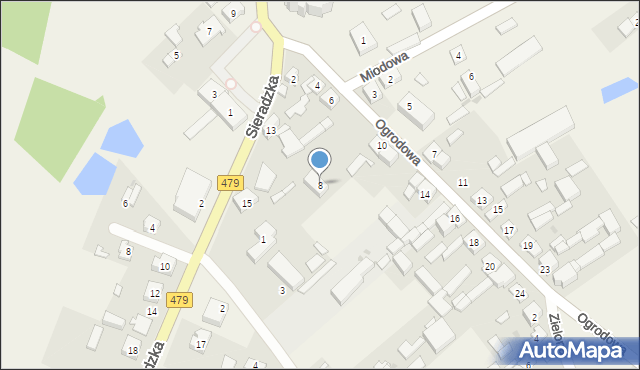Zadzim, Ogrodowa, 8, mapa Zadzim