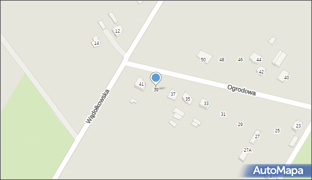Zambrów, Ogrodowa, 39, mapa Zambrów