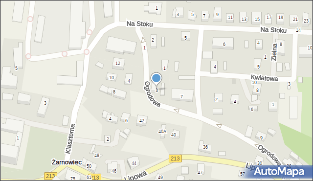 Żarnowiec, Ogrodowa, 3, mapa Żarnowiec