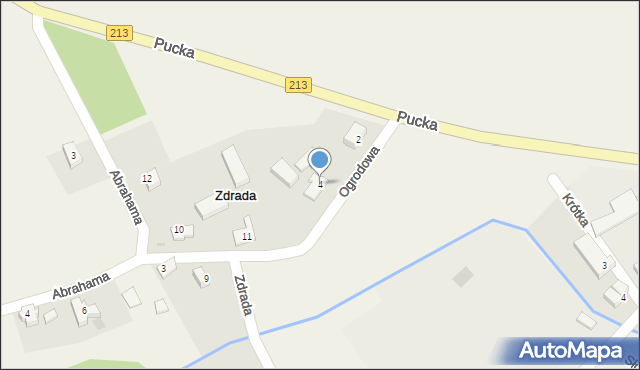 Zdrada, Ogrodowa, 4, mapa Zdrada