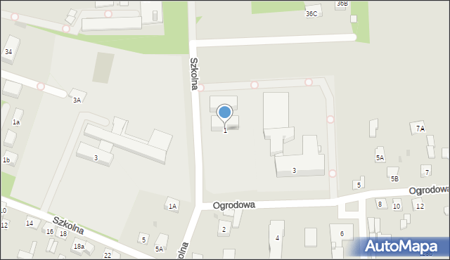 Żelechów, Ogrodowa, 1, mapa Żelechów