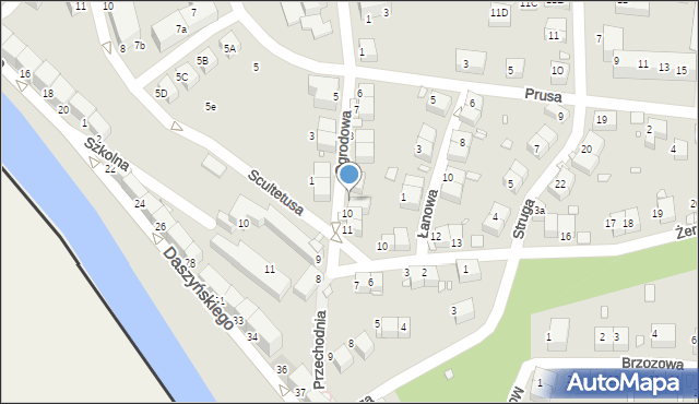 Zgorzelec, Ogrodowa, 10A, mapa Zgorzelec