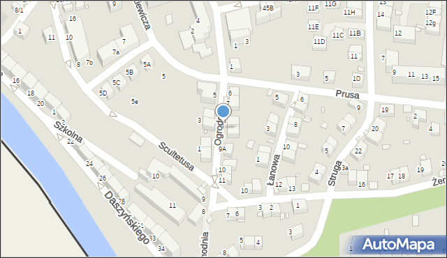 Zgorzelec, Ogrodowa, 9, mapa Zgorzelec
