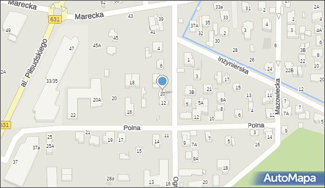 Zielonka, Ogrodowa, 10, mapa Zielonka