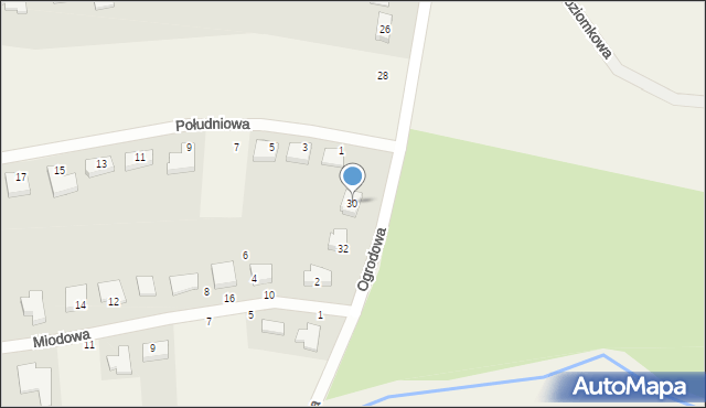 Ziemnice, Ogrodowa, 30, mapa Ziemnice
