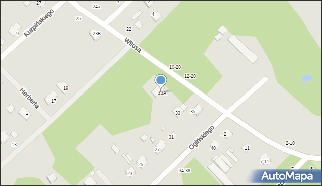 Żyrardów, Ogińskiego Michała Kleofasa, 33A, mapa Żyrardów