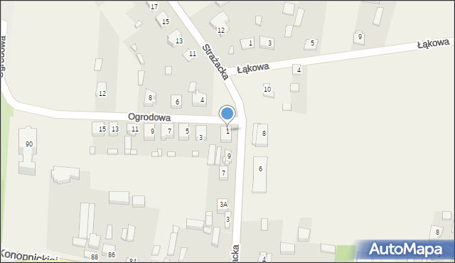 Żytno, Ogrodowa, 1, mapa Żytno