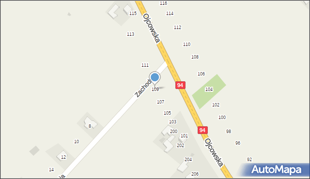 Bębło, Ojcowska, 109, mapa Bębło