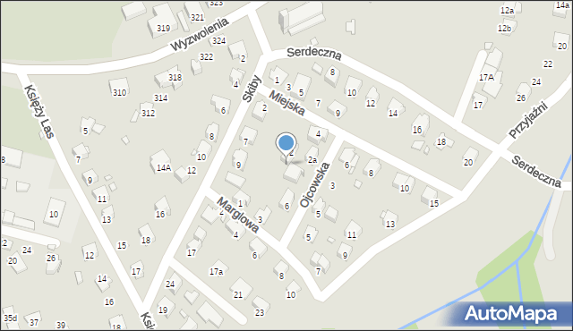 Bielsko-Biała, Ojcowska, 4, mapa Bielsko-Białej