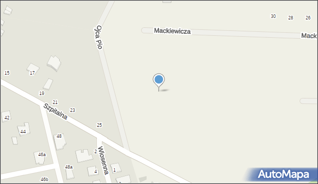 Brzóski-Falki, Ojca Pio, 9, mapa Brzóski-Falki