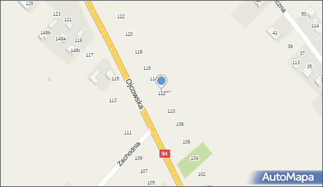 Czajowice, Ojcowska, 112, mapa Czajowice