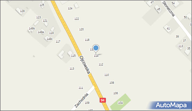 Czajowice, Ojcowska, 114, mapa Czajowice