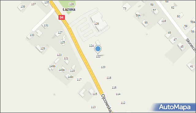 Czajowice, Ojcowska, 122, mapa Czajowice