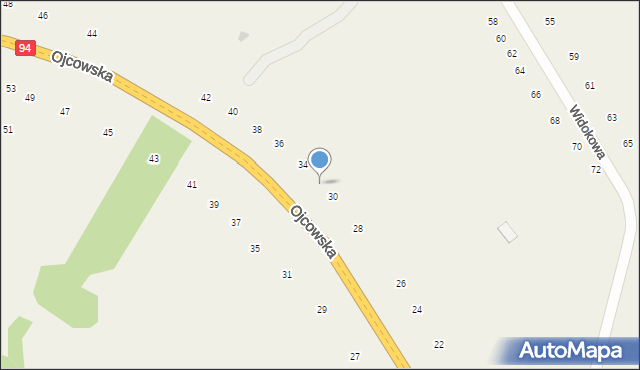 Czajowice, Ojcowska, 32, mapa Czajowice