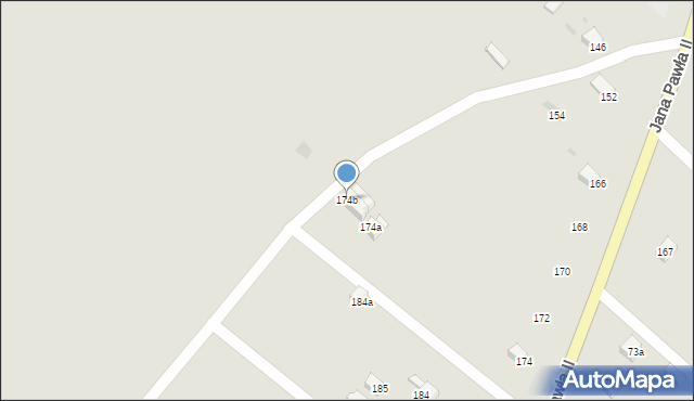 Czarny Dunajec, Ojca Świętego Jana Pawła II, 174b, mapa Czarny Dunajec