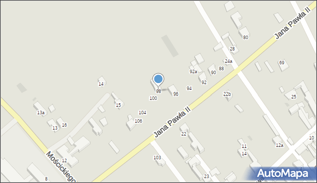 Czarny Dunajec, Ojca Świętego Jana Pawła II, 98, mapa Czarny Dunajec