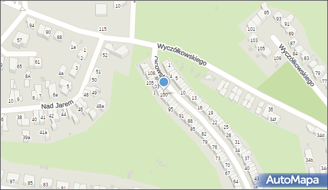 Gdańsk, Ojcowska, 100, mapa Gdańska