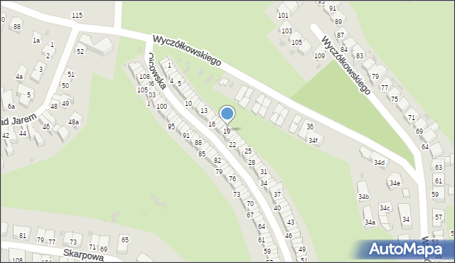 Gdańsk, Ojcowska, 19, mapa Gdańska