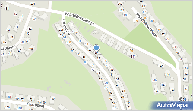 Gdańsk, Ojcowska, 20, mapa Gdańska